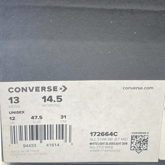 Converse Mens All Star BB Jet Mid White Pink Basketball Shoes 9.5&10&13 172664C - Picture 9 of 9